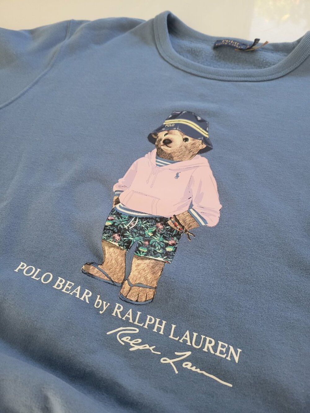 Polo by Ralph Lauren Blue Pullover with Polo Bear Graphic